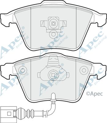 APEC BRAKING stabdžių trinkelių rinkinys, diskinis stabdys PAD1452